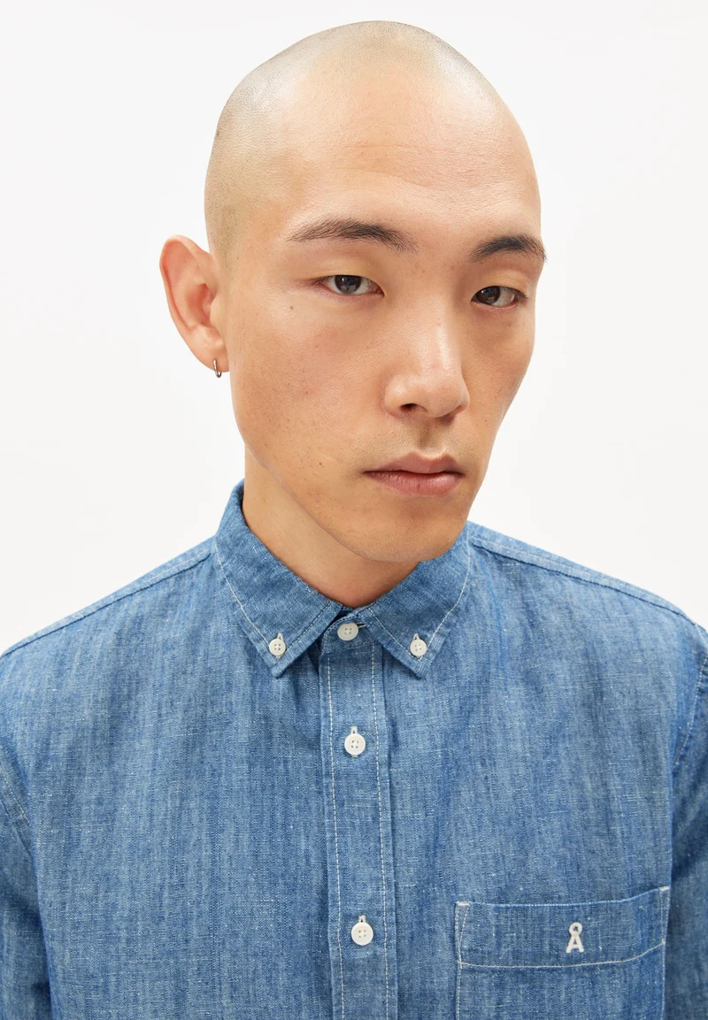 CHAMBRAY-LEINEN LANGARMHEMD | esla