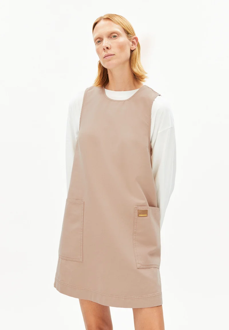 WORKWEAR CANVAS MINI-KLEID | true camel
