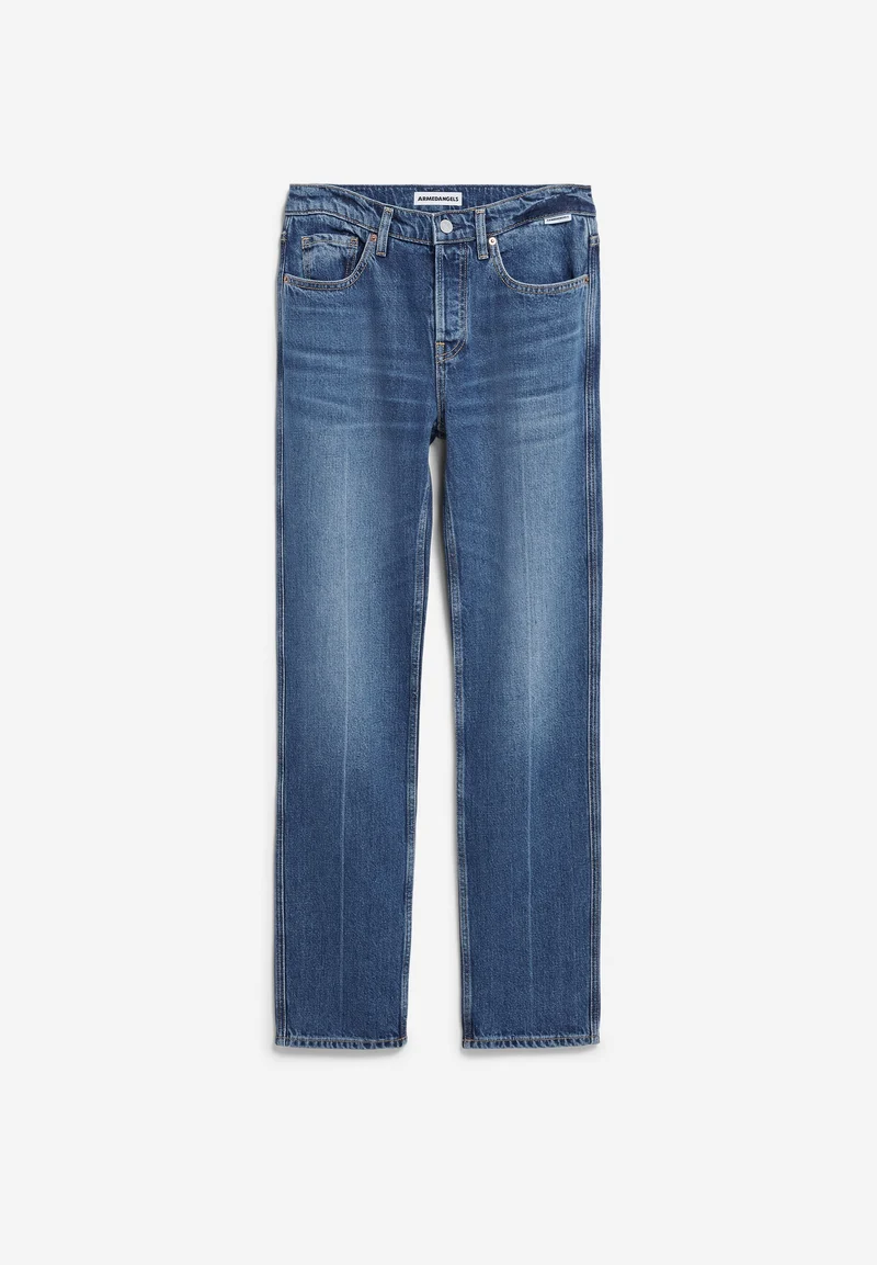 AAVELINE MID WAIST STRAIGHT JEANS | fade