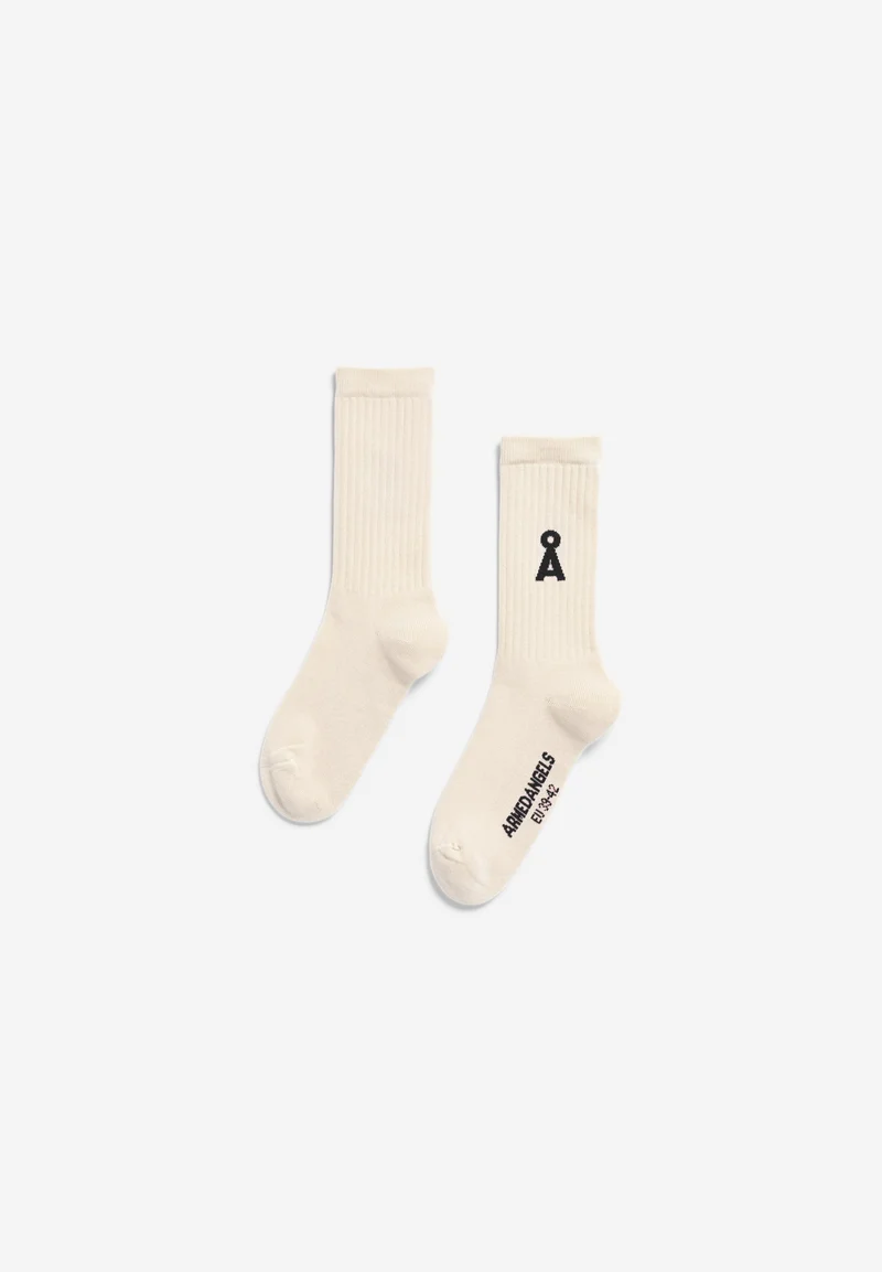 SAAMUS BOLD SOCKEN | oatmilk-black