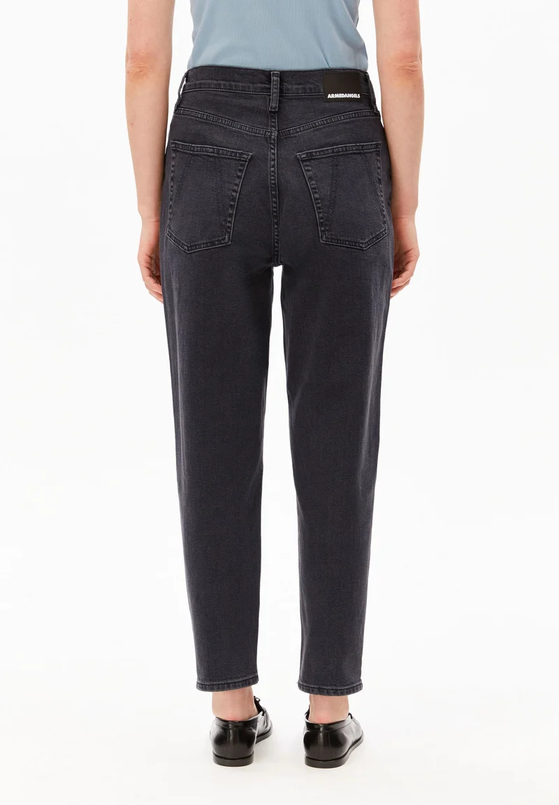 MAIRAA HIGH WAIST MOM JEANS | ebony