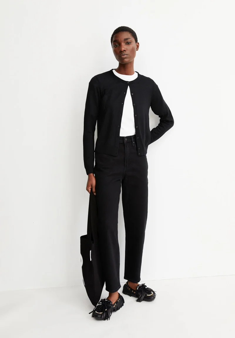 MAIRAA HIGH WAIST MOM JEANS | black