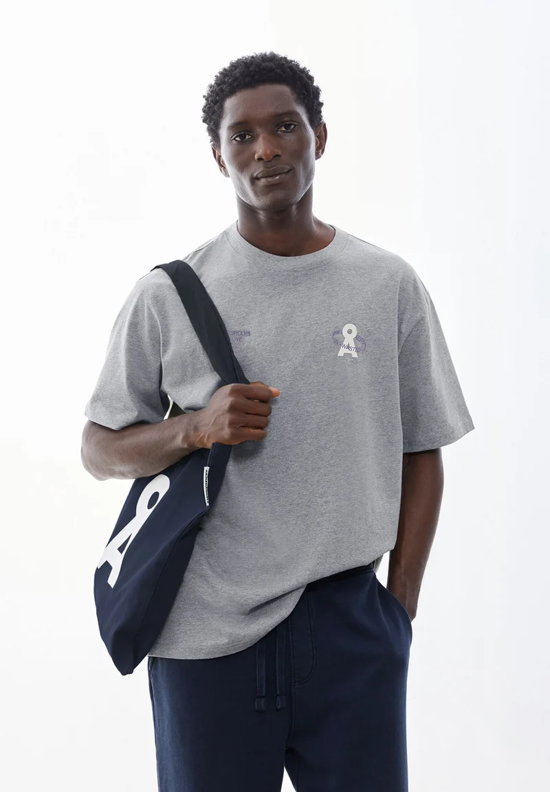 MAARKOS UN-WASTED T-SHIRT | silver melange