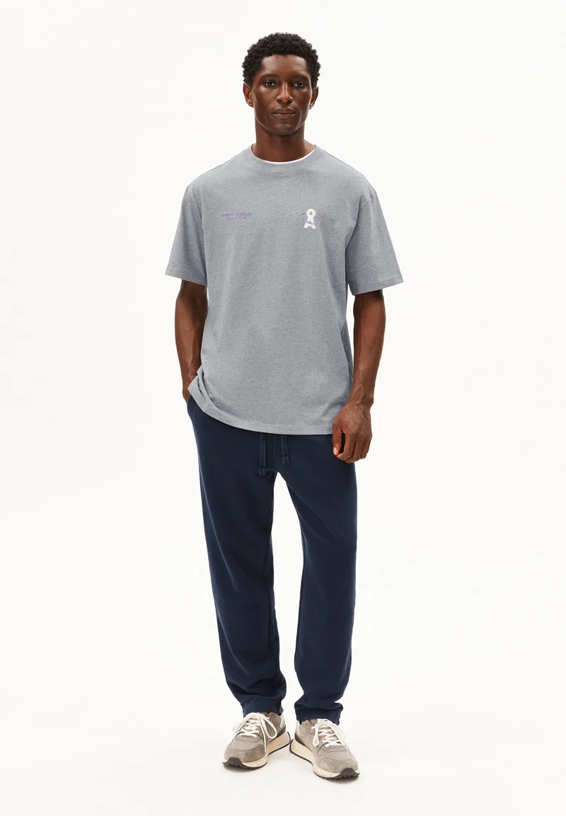 MAARKOS UN-WASTED T-SHIRT | silver melange