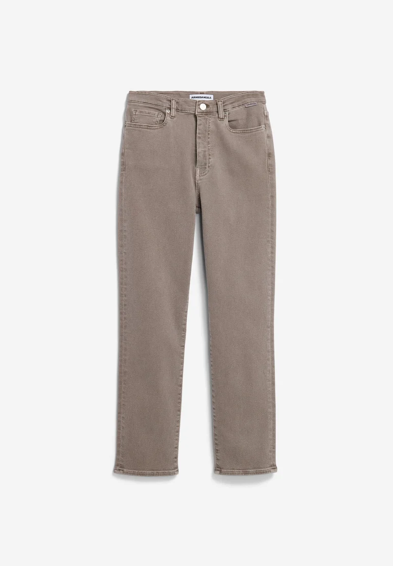 LEJAANI HIGH WAIST SLIM JEANS | walnut cream