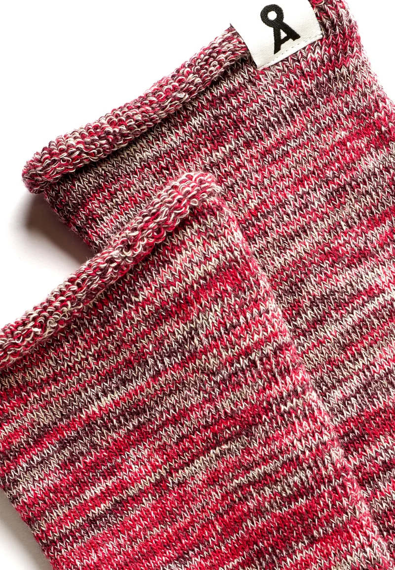 KAAINO TERRY SOCKS | dark cranberry-scarlet red