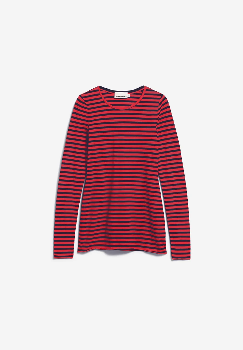 EINIAARA GESTREIFTES LANGARMSHIRT | tinted navy-candy apple