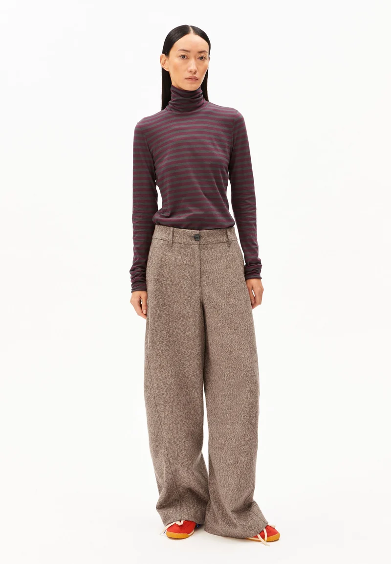 GRAZILIANAA GESTREIFTES LANGARMSHIRT | dark cranberry-dark steel
