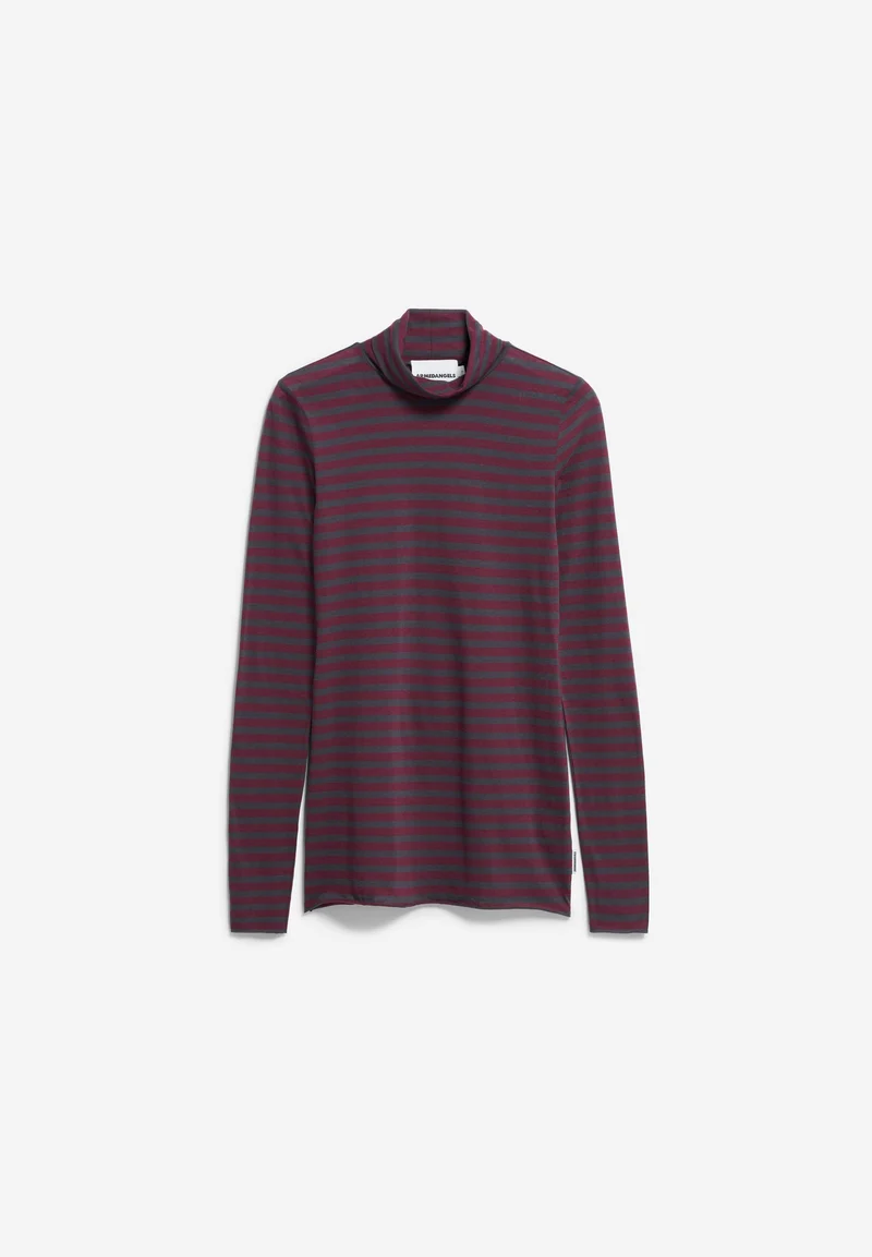 GRAZILIANAA GESTREIFTES LANGARMSHIRT | dark cranberry-dark steel