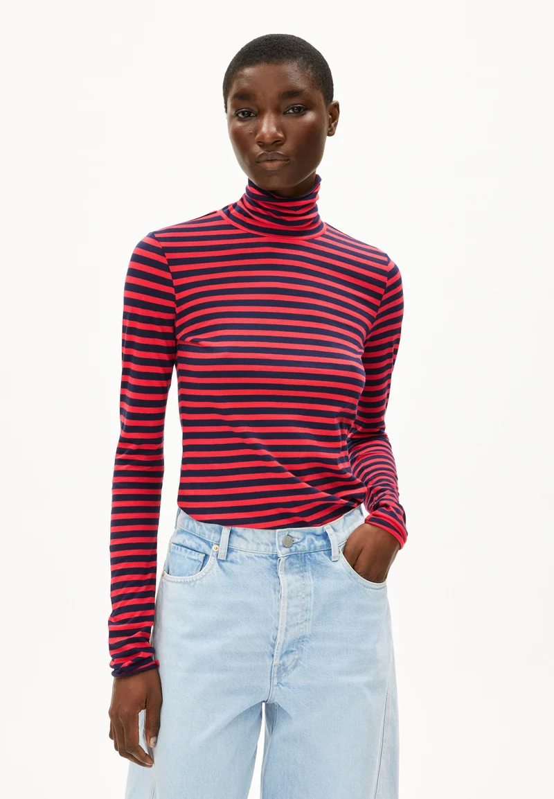 GRAZILIANAA GESTREIFTES LANGARMSHIRT | tinted navy-candy apple