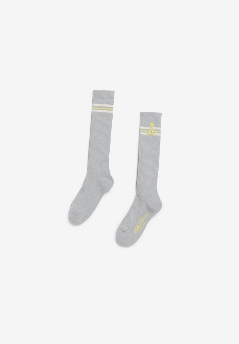 CAARLO GESTREIFTE SOCKEN | silver melange