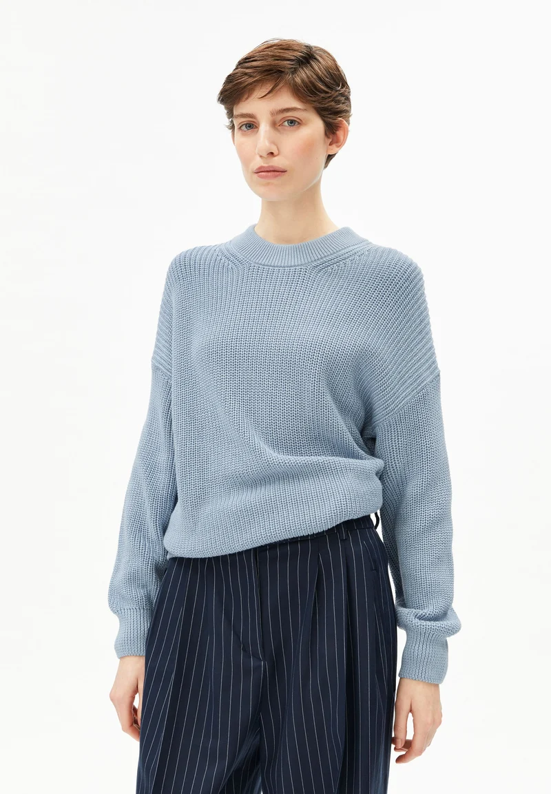 VANISÉ STRICKPULLOVER | blue glow-dark blue glow