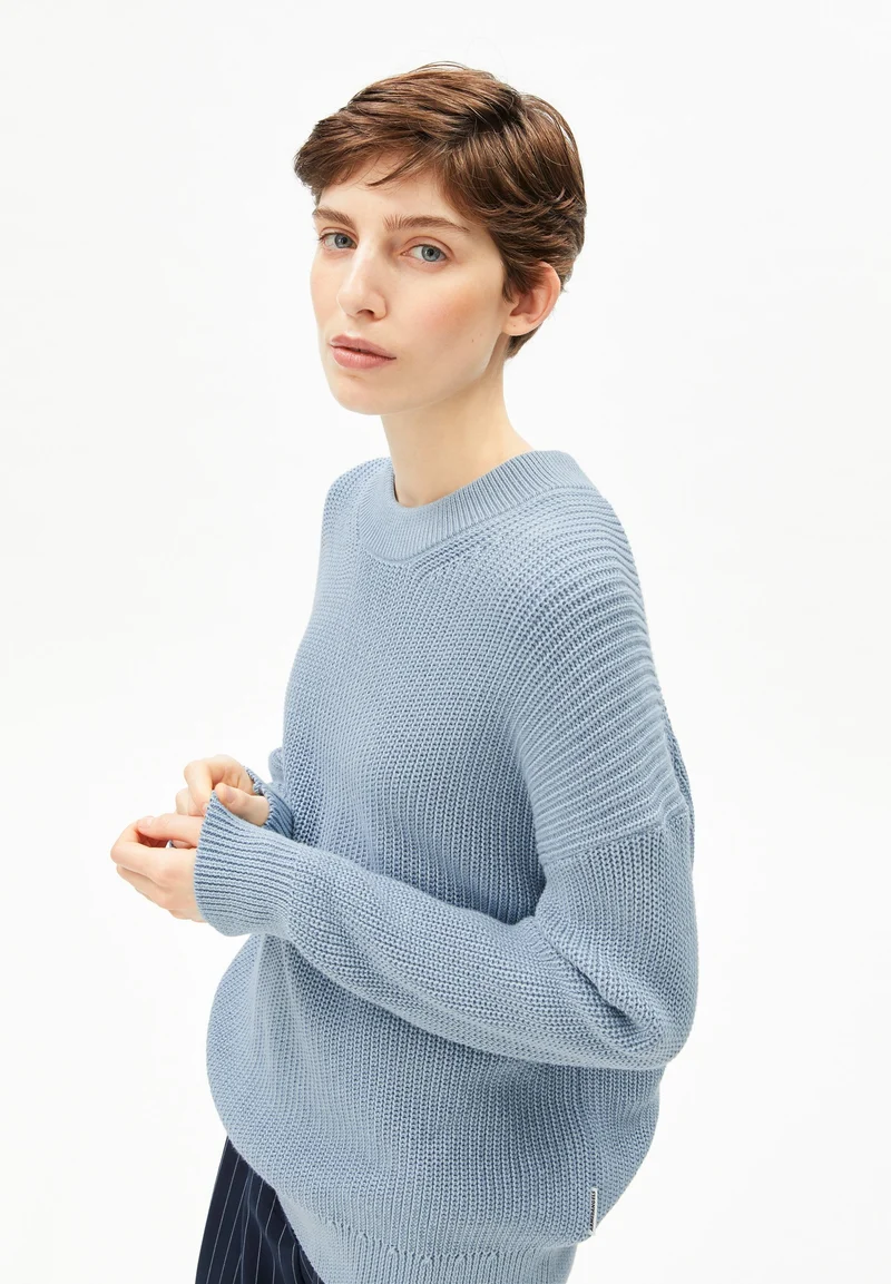 VANISÉ STRICKPULLOVER | blue glow-dark blue glow