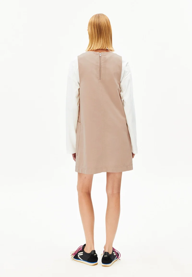 WORKWEAR CANVAS MINI-KLEID | true camel