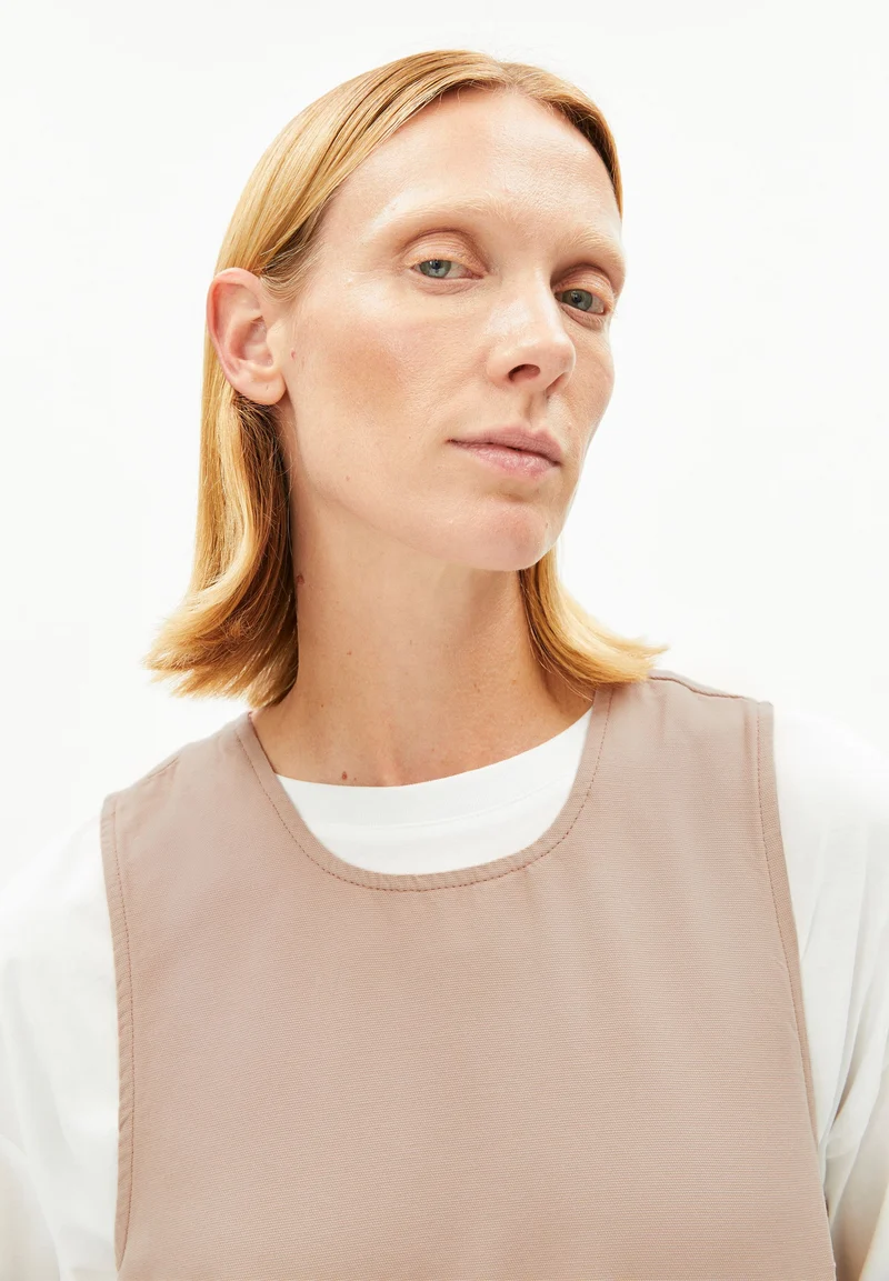 WORKWEAR CANVAS MINI-KLEID | true camel