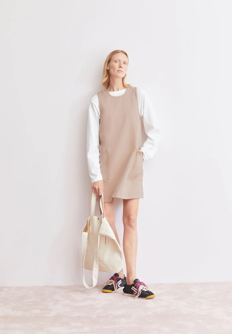 WORKWEAR CANVAS MINI-KLEID | true camel