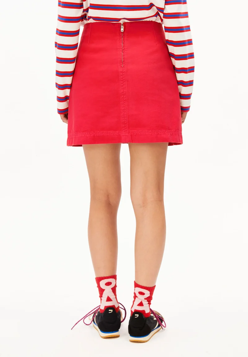 WORKWEAR CANVAS MINI-ROCK | mars red