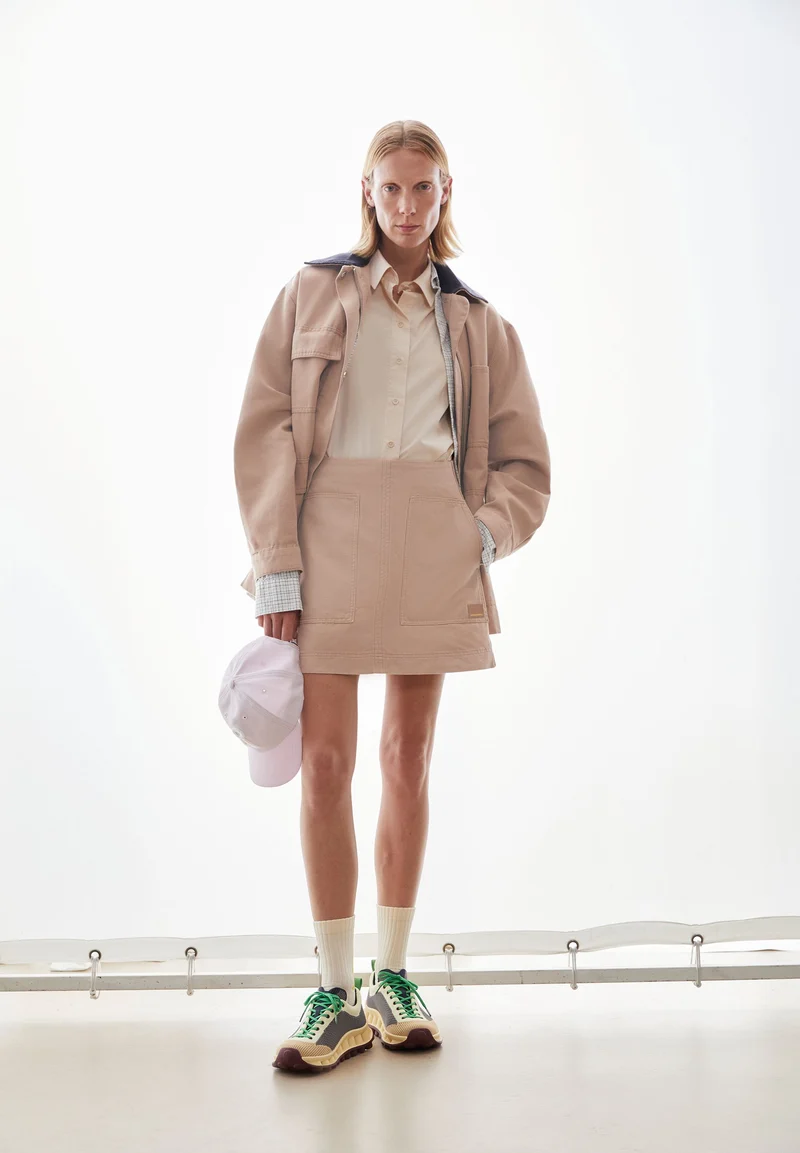 WORKWEAR CANVAS MINI-ROCK | true camel