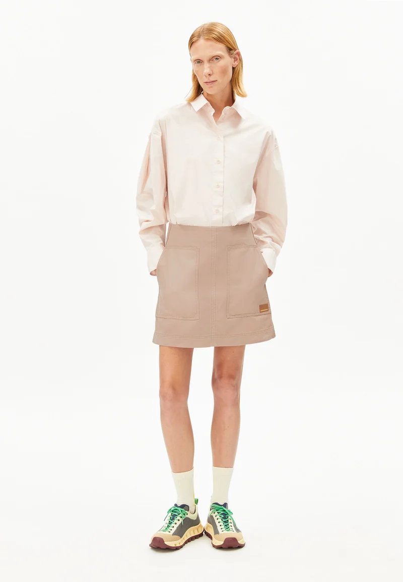 WORKWEAR CANVAS MINI-ROCK | true camel
