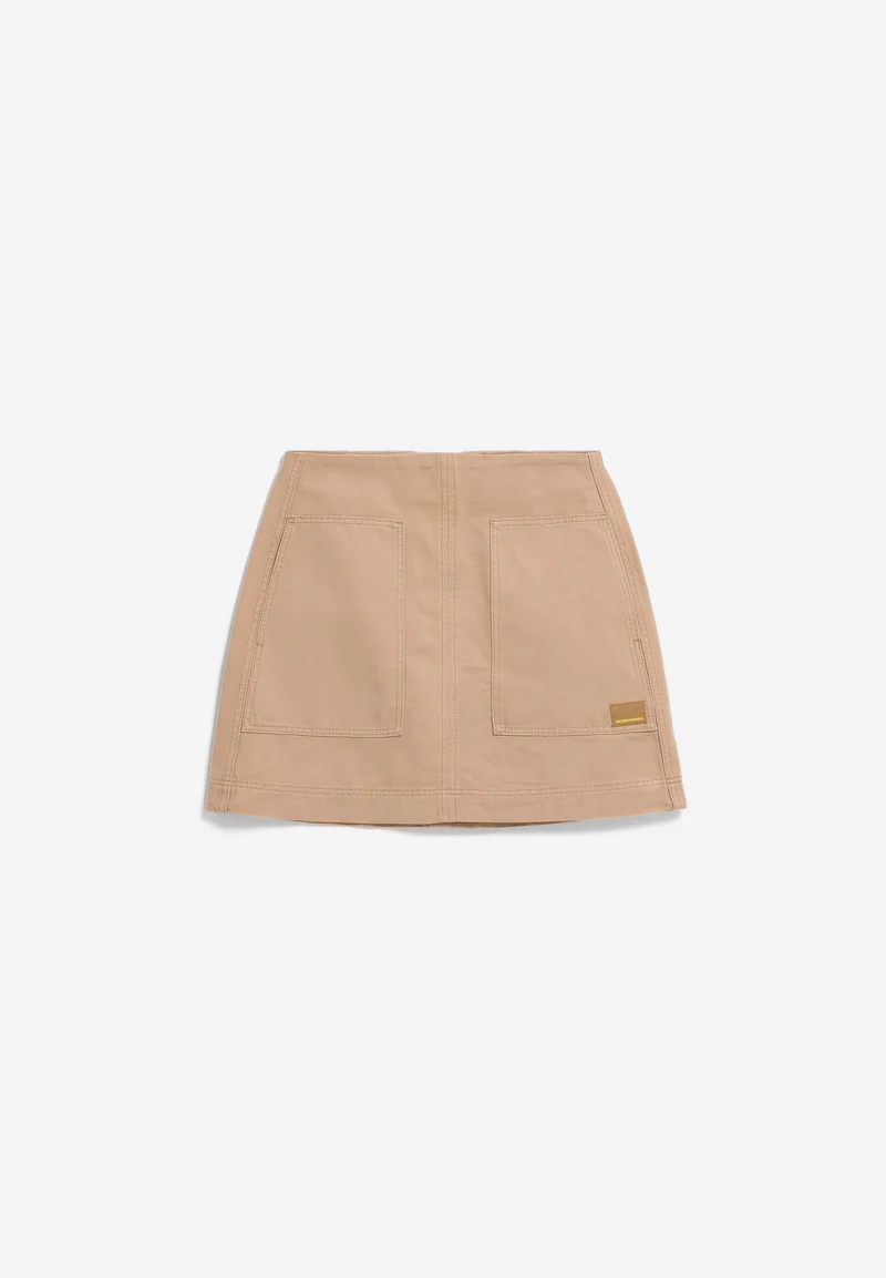 WORKWEAR CANVAS MINI-ROCK | true camel