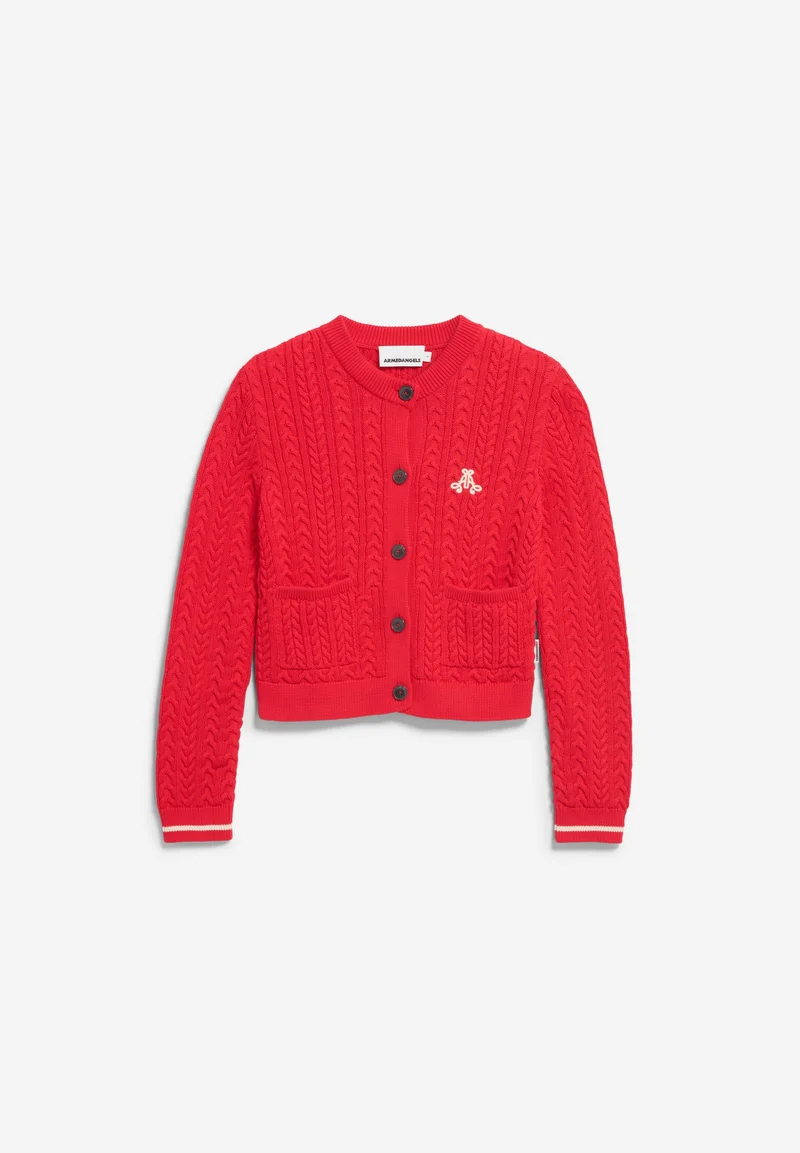 JULIAANAS CABLE STRICKJACKE | candy apple-oatmilk