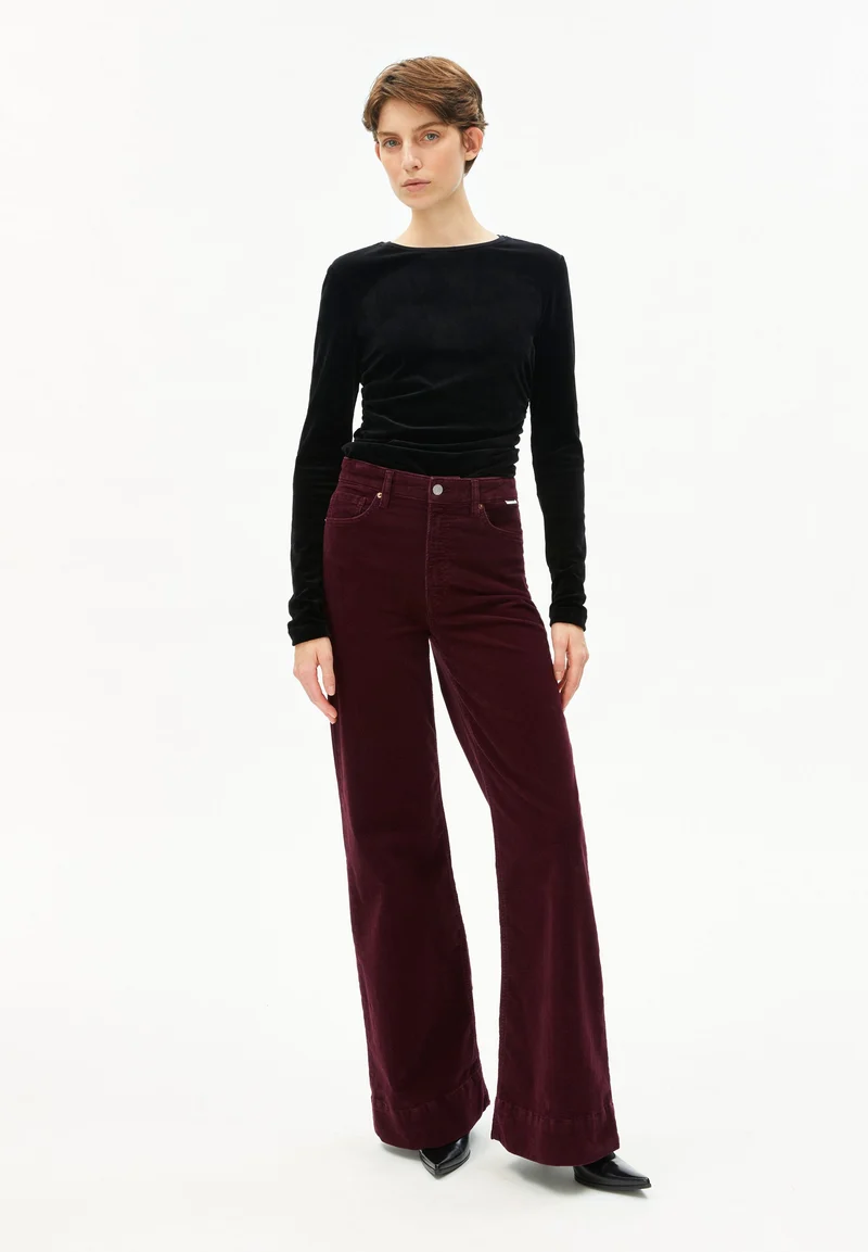 MURLIAA CORDHOSE | dark cranberry