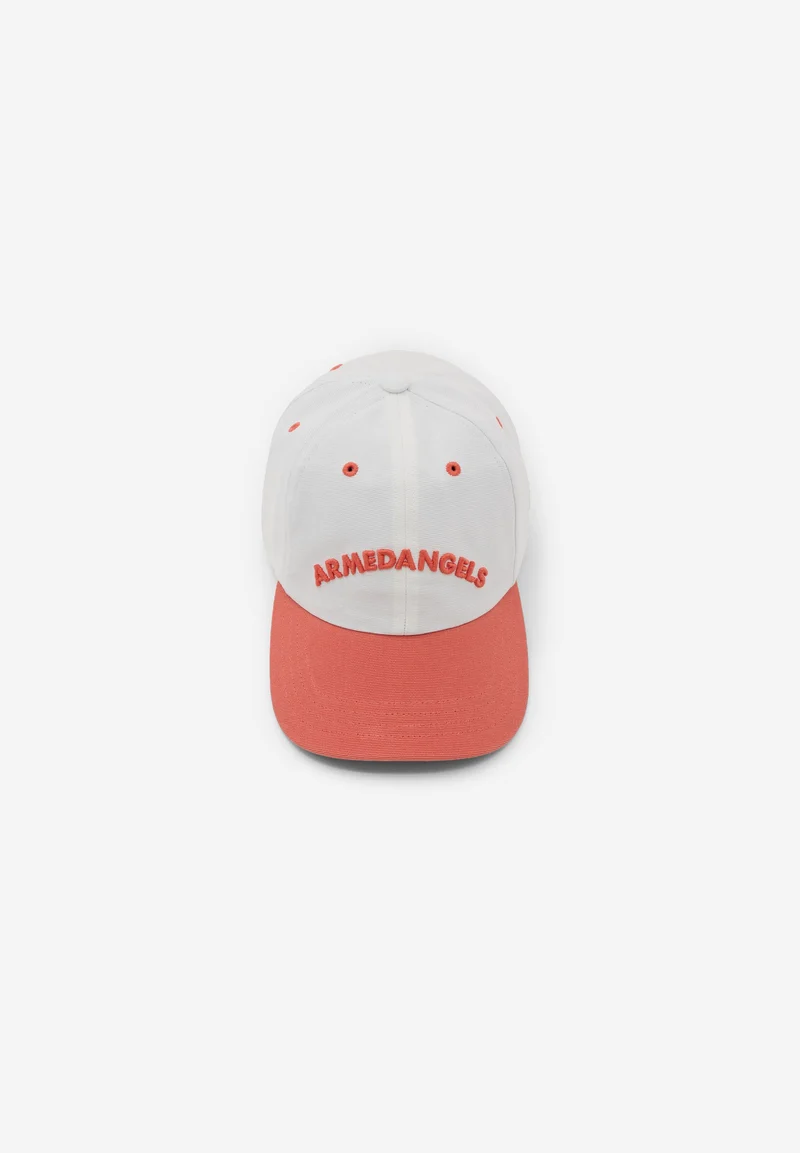 YENAAS COLORBLOCK KAPPE | oatmilk-tabasco red
