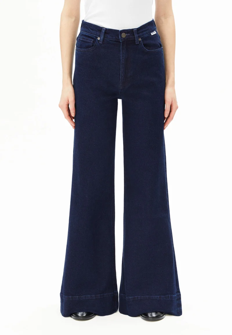 MURLIAA HIGH WAIST WIDE JEANS | polar