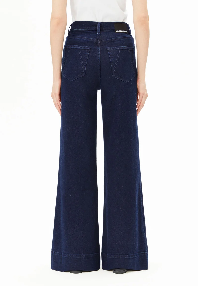 MURLIAA HIGH WAIST WIDE JEANS | polar
