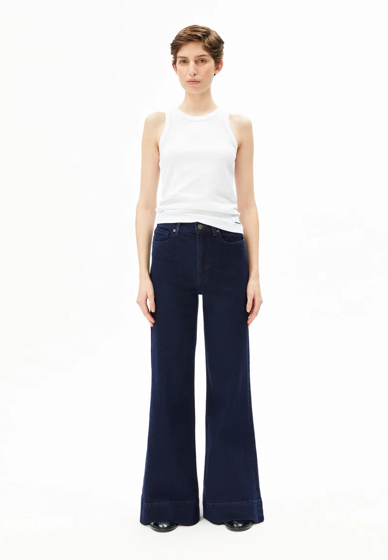 MURLIAA HIGH WAIST WIDE JEANS | polar