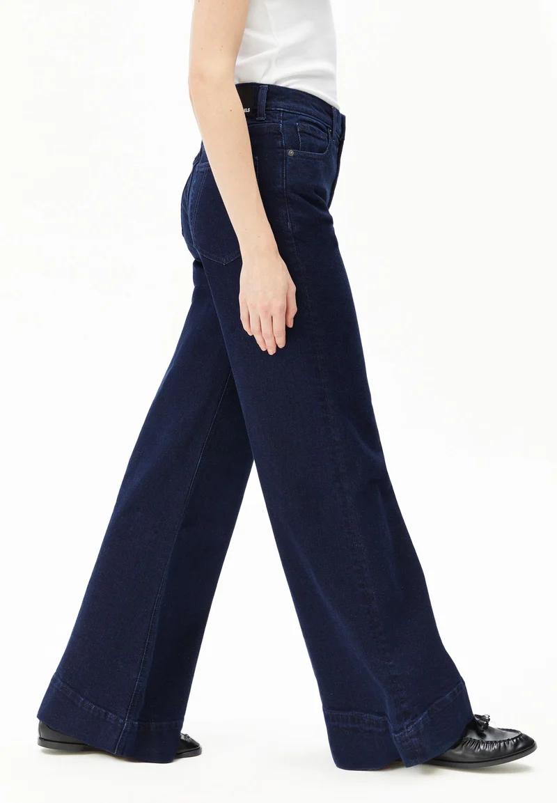 MURLIAA HIGH WAIST WIDE JEANS | polar