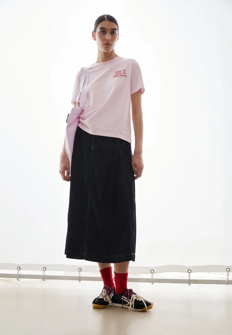 LUALAA EMBRO T-SHIRT | pink mist