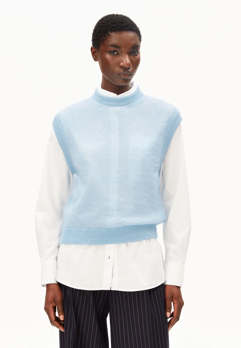 MOHAIR BLEND KNIT VEST