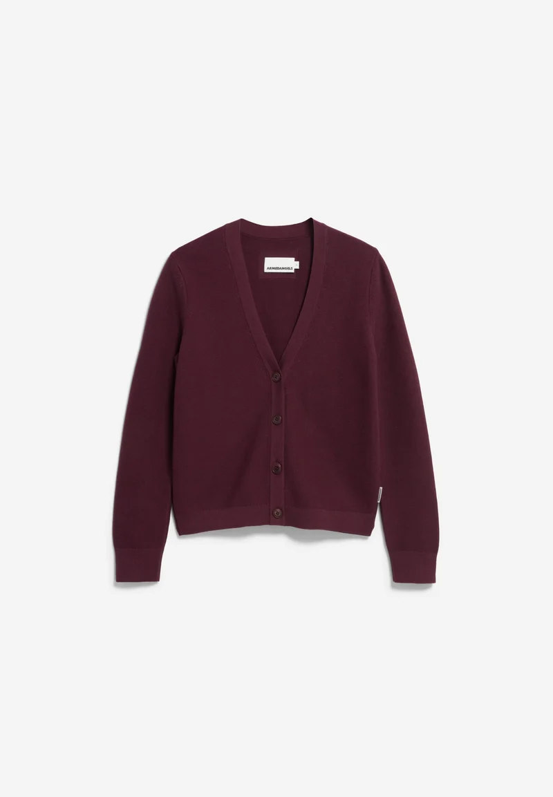 MENAAL LINKS LINKS CARDIGAN | dark cranberry