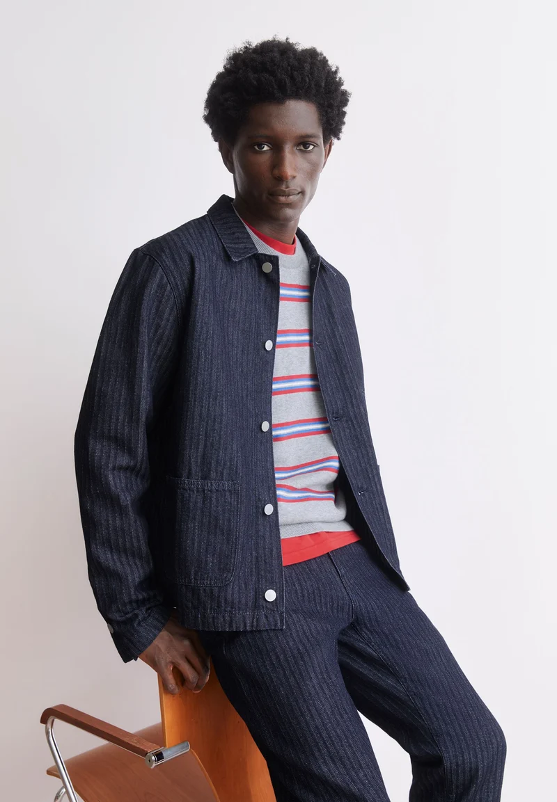 HERRINGBONE JEANSJACKE | rinse
