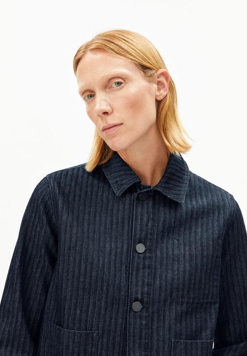 HERRINGBONE DENIM CHORE JACKE | rinse
