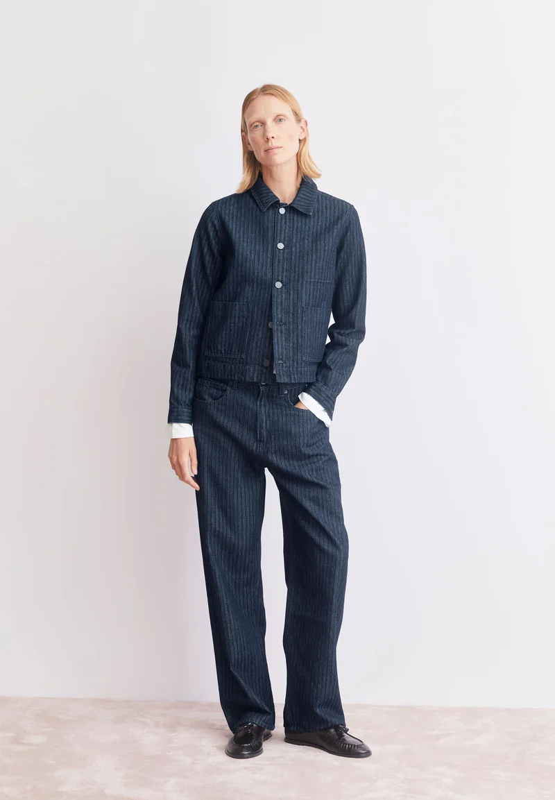 HERRINGBONE DENIM CHORE JACKE | rinse