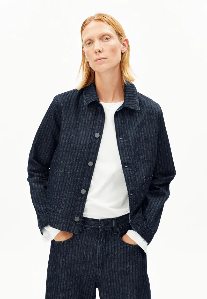 HERRINGBONE DENIM CHORE JACKE | rinse
