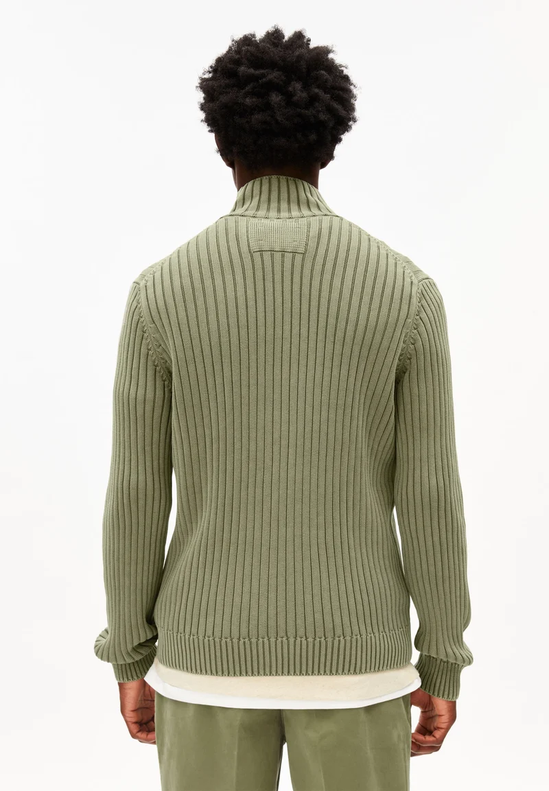PIGMENT DYE STRICKJACKE | fatigue green