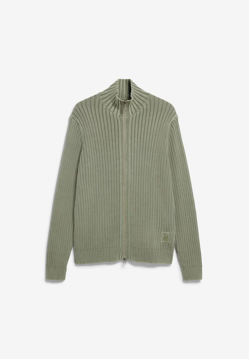 PIGMENT DYE STRICKJACKE | fatigue green