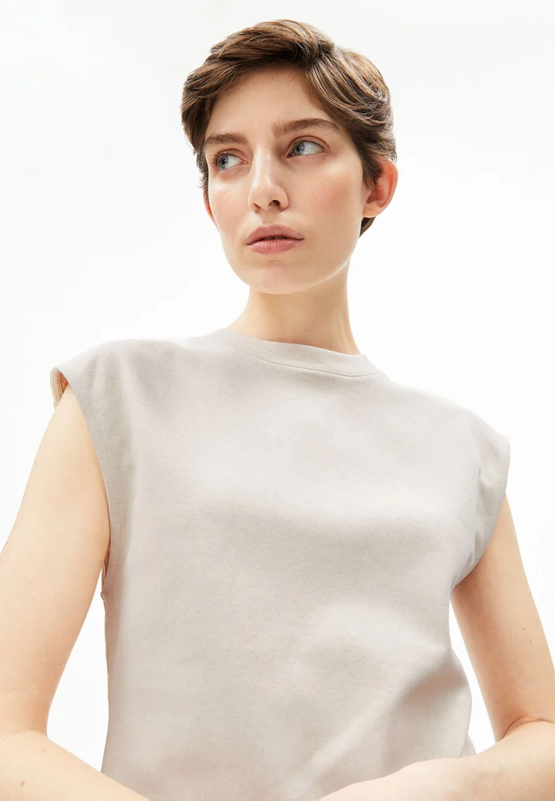 UN-WASTED TOP | undyed-cinnamon dust