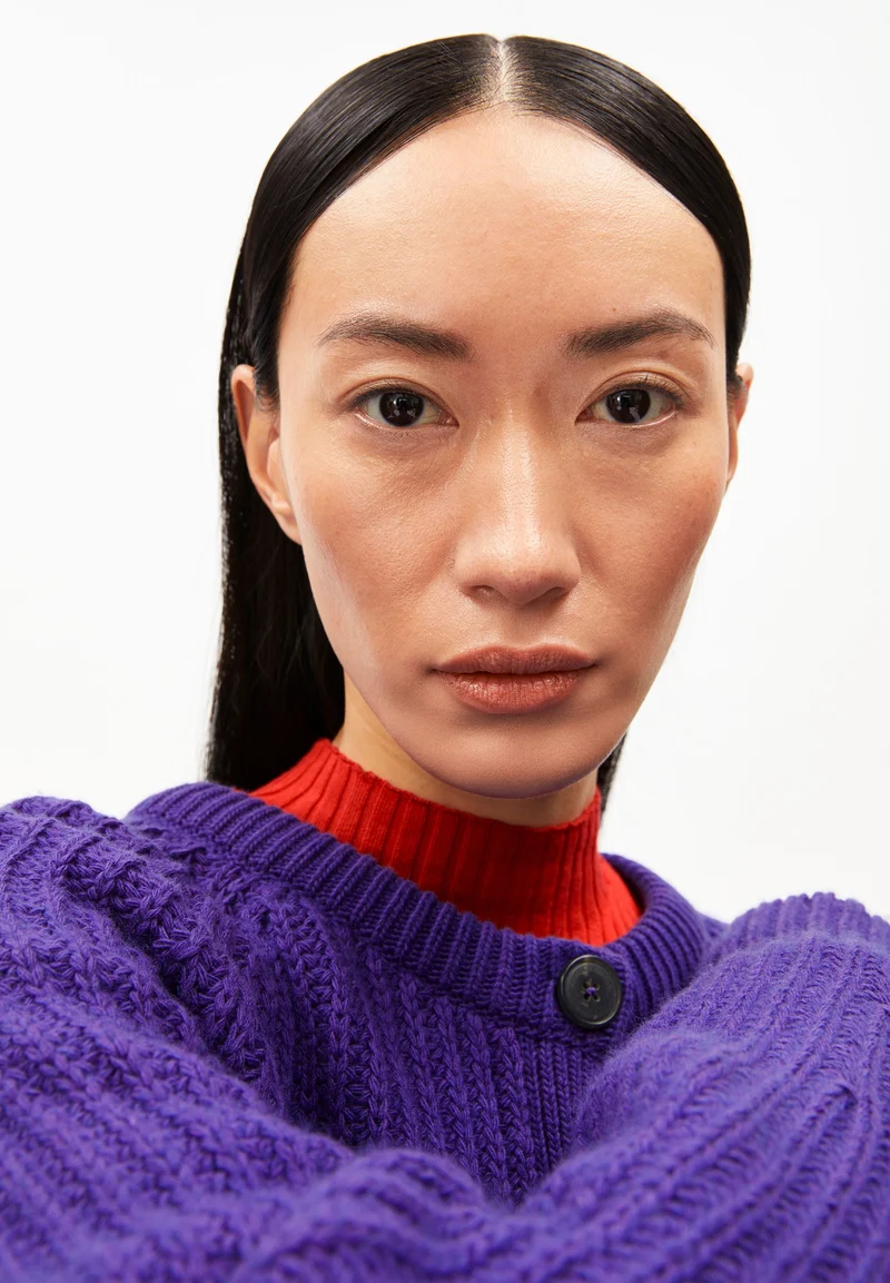 RIPP-STRICKJACKE | indigo lilac