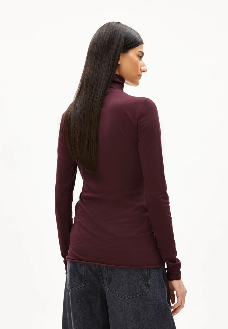 GRAZILIANAA SOFT LANGARMSHIRT | dark cranberry
