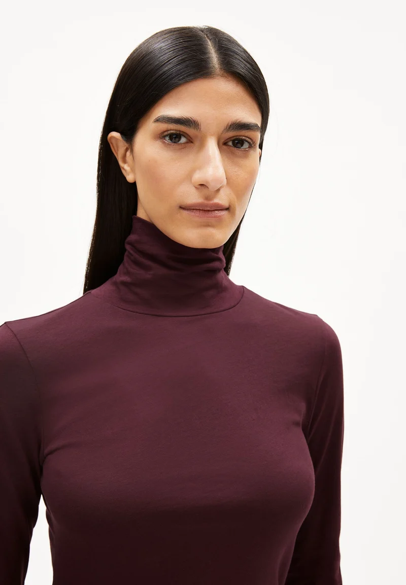 GRAZILIANAA SOFT LANGARMSHIRT | dark cranberry