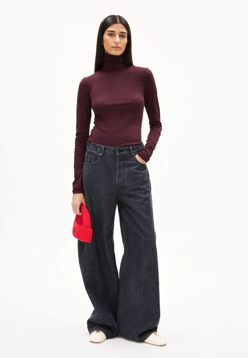 GRAZILIANAA SOFT LANGARMSHIRT | dark cranberry