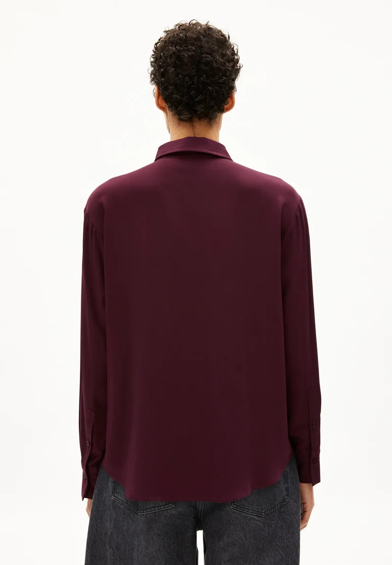 LARISAANA LANGARMBLUSE | dark cranberry