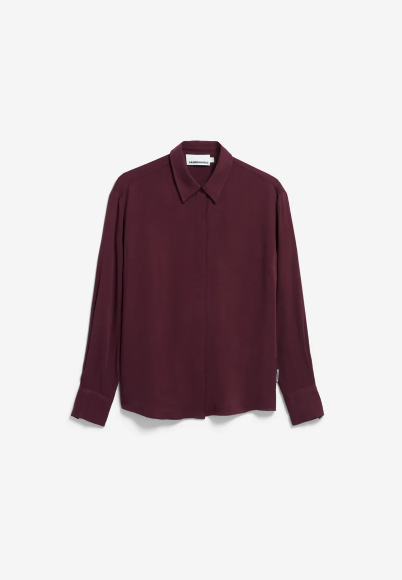 LARISAANA LANGARMBLUSE | dark cranberry