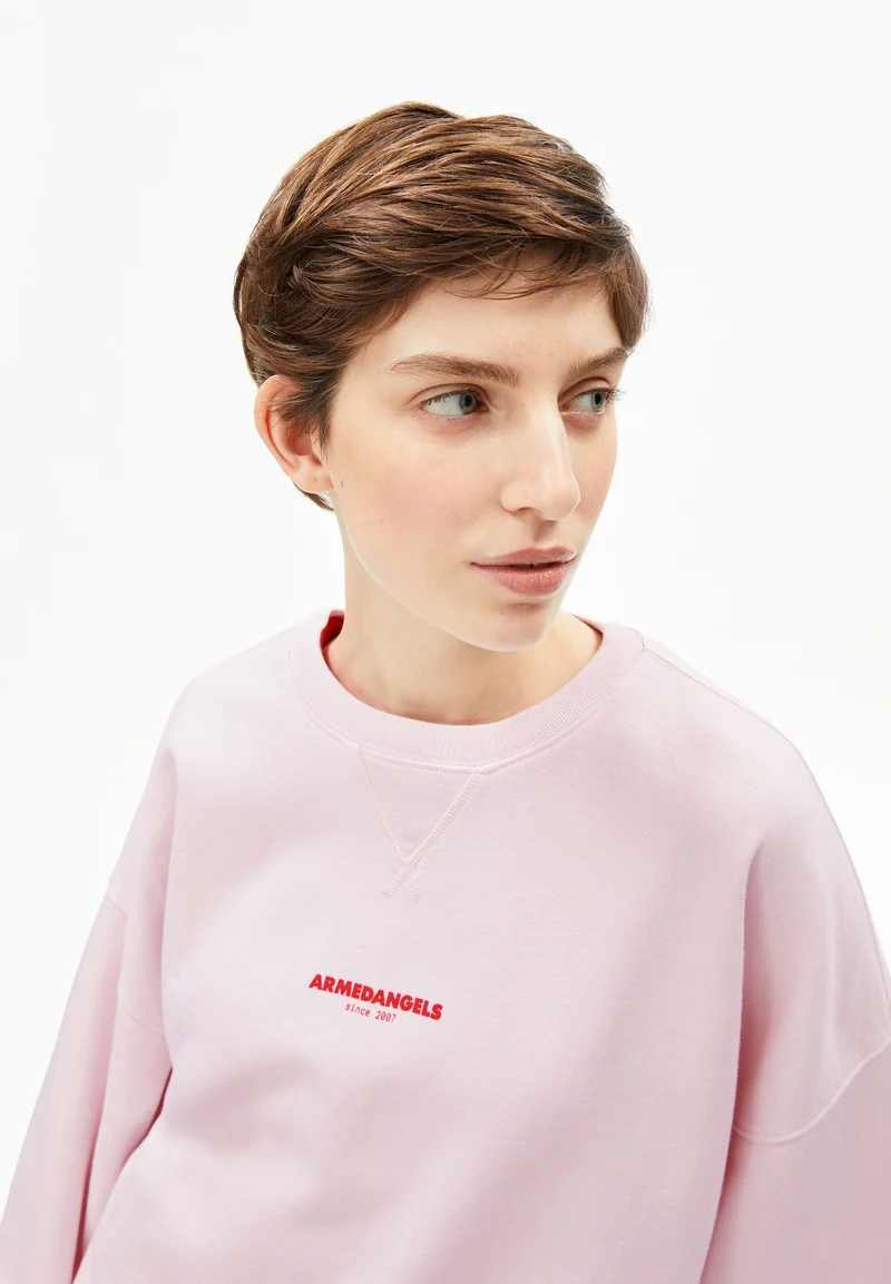 GMT DYE CREWNECK SWEATSHIRT | pink mist