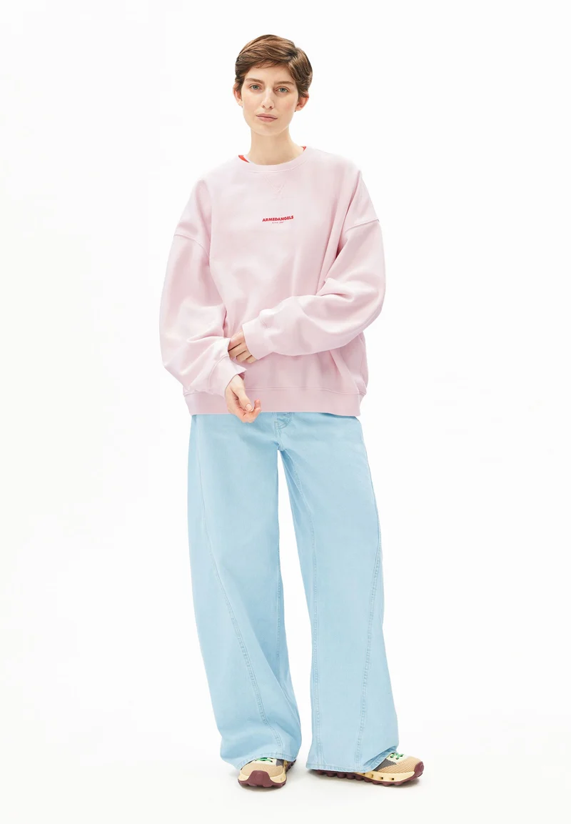 GMT DYE CREWNECK SWEATSHIRT | pink mist