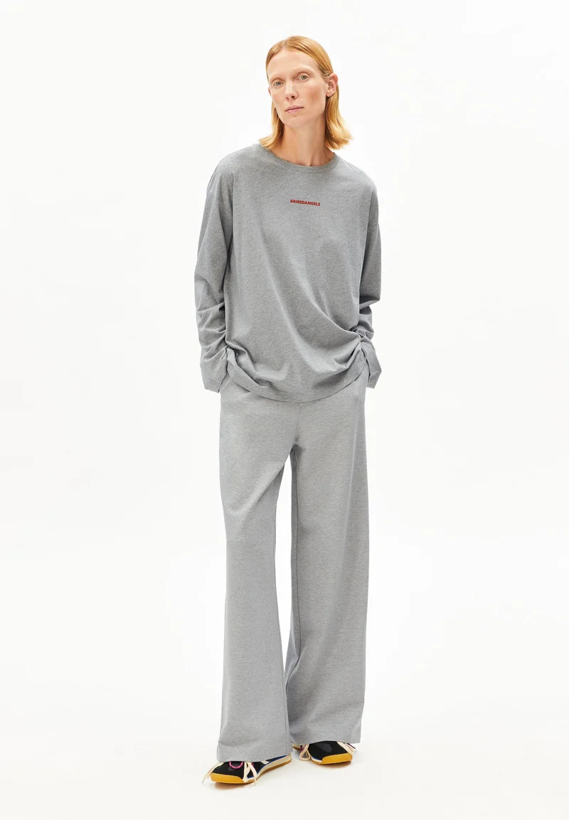 FIETAA SMILE LANGARMSHIRT | silver melange